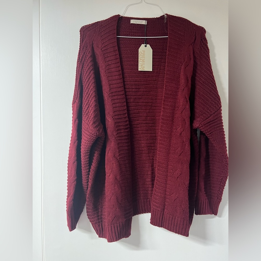 Burgundy Large sweater cardigan